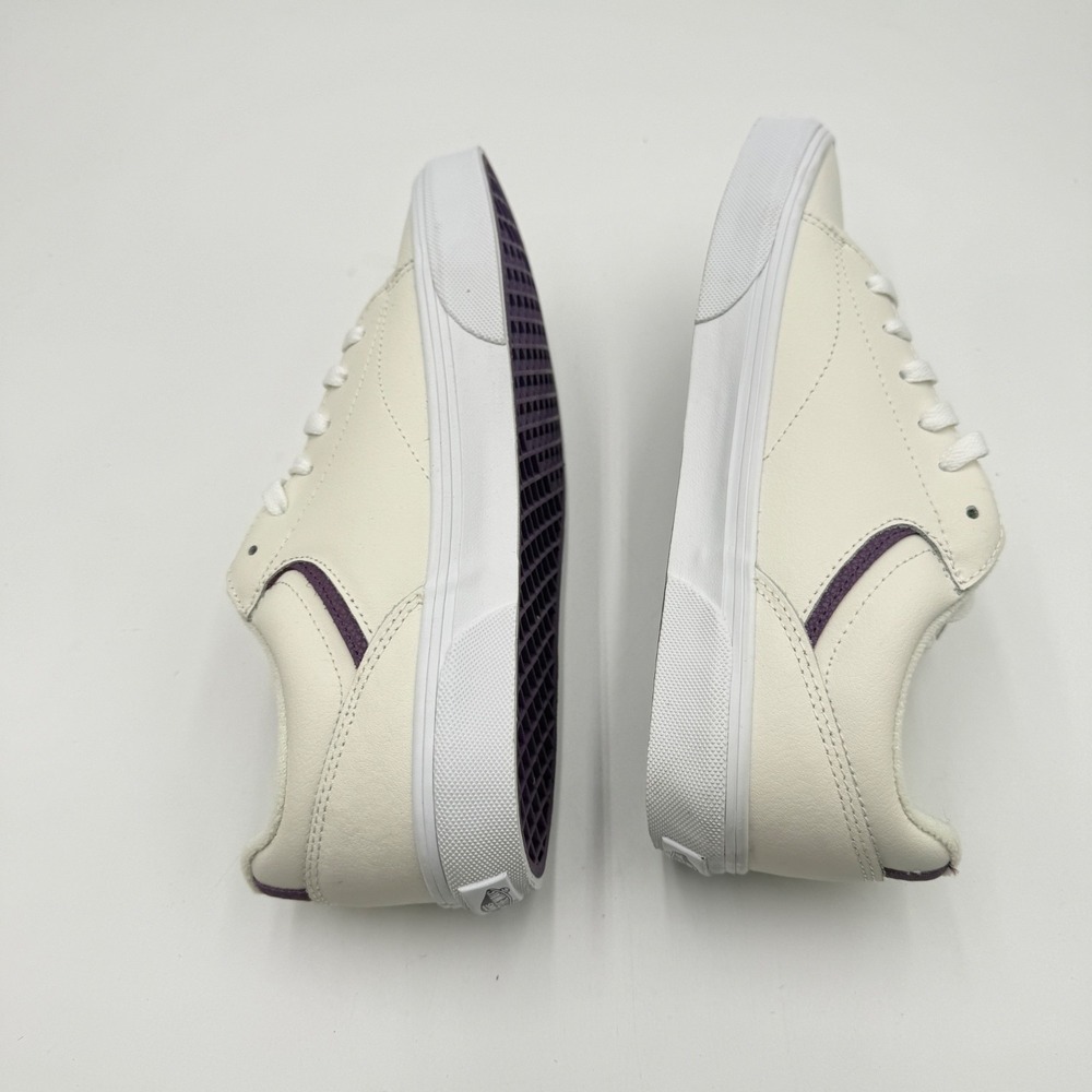 VANS Seldan Tumble White Leather Women's Low Top Sneakers Size 10 NEW - Picture 5 of 7